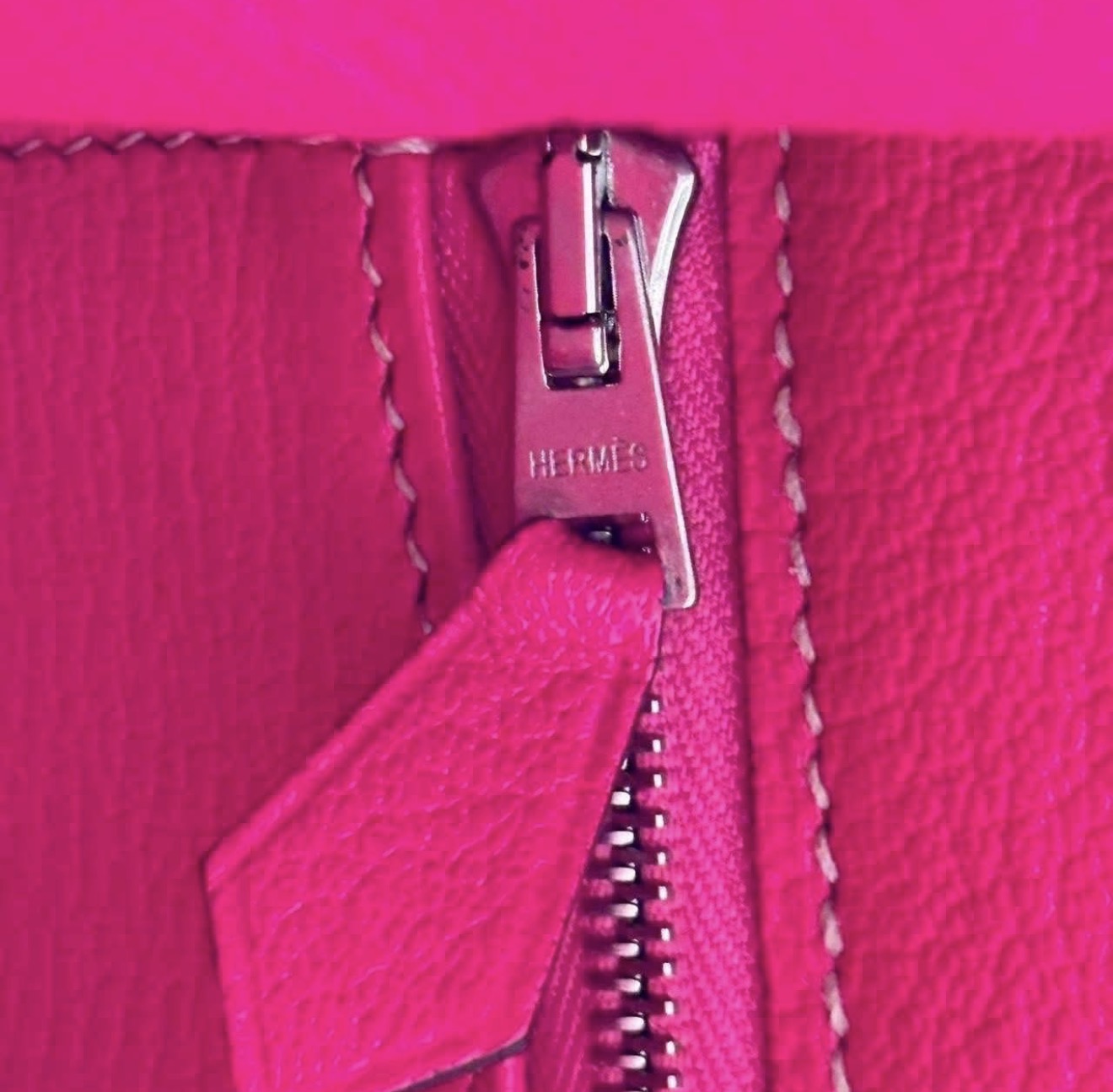 Hermès Kelly 35 Candy Tosca Epsom Palladium Hardware Bag with Strap & Clochette