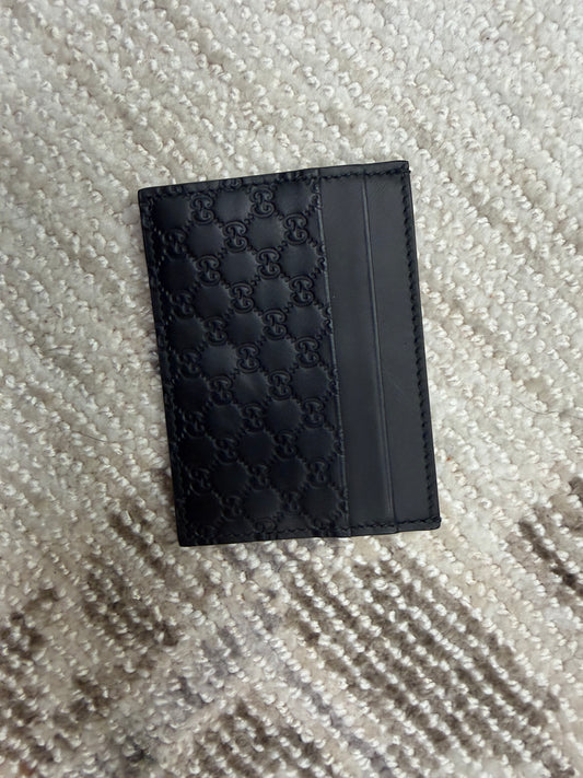 Gucci Microguccissima Card Holder Black