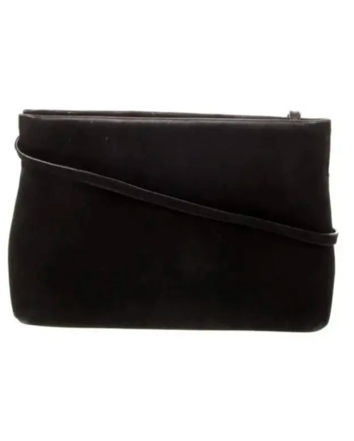Salvatore Ferragamo Vintage Shoulder Bag – Black Suede & Leather
