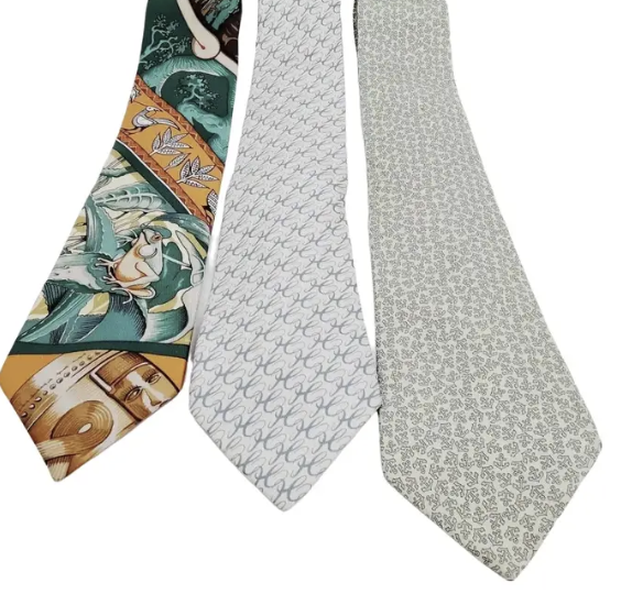 Hermès Silk Tie – Anchor Print