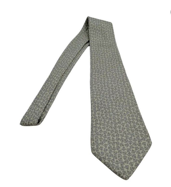 Hermès Silk Tie – Anchor Print
