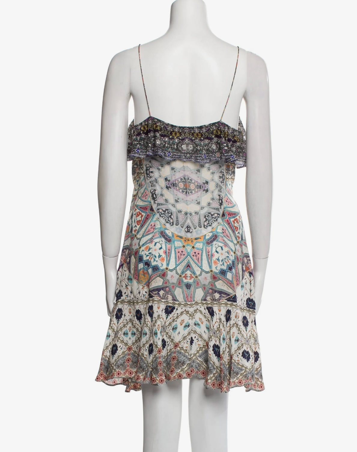 Women's Oversized Camilla Blue & Purple Printed Silk Dress,