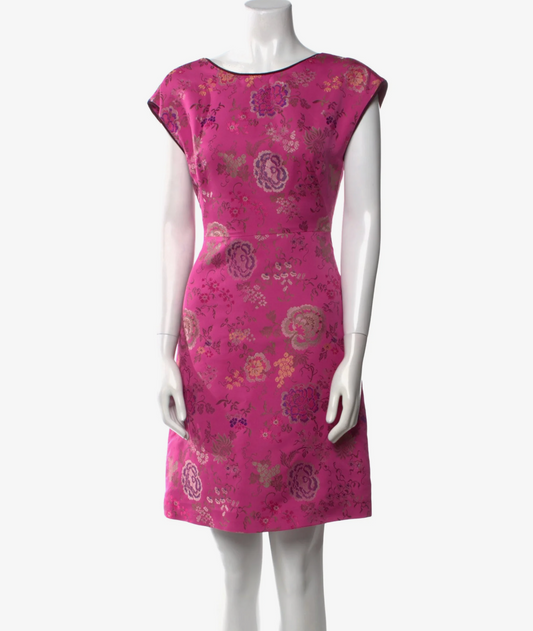 Etro Pink Floral Sheath Dress