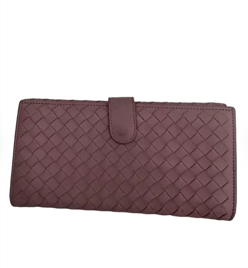 Bottega Veneta Intrecciato Leather Wallet – Pink