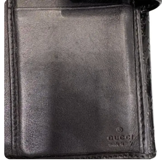 Gucci Patent Leather Wallet – Black GG Monogram